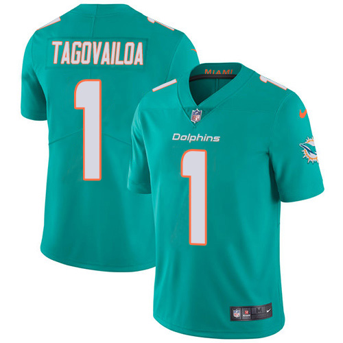 Nike Miami Dolphins #1 Tua Tagovailoa Aqua Green Team Color Youth Stitched NFL Vapor Untouchable Limited Jersey->youth nfl jersey->Youth Jersey